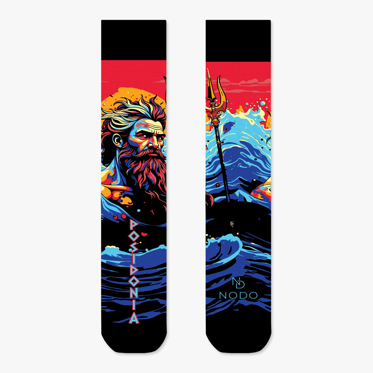 The dandy: Greek god cotton socks with Poseidon design