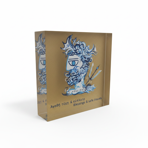 Poseidon Plaque – 3/4 Angle Product Photography