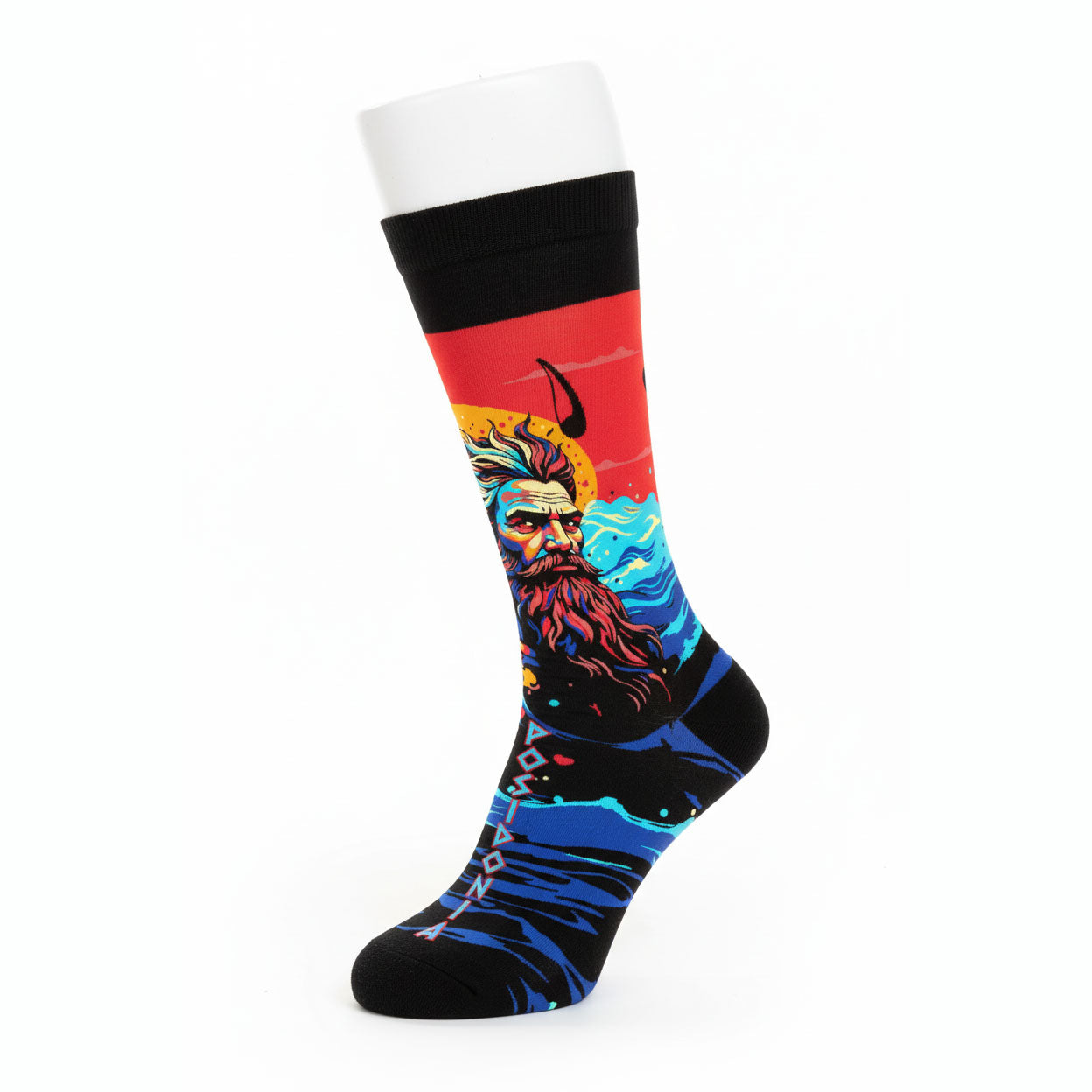 The dandy: Greek god cotton socks with Poseidon design